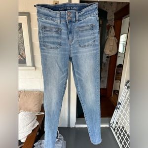 American eagle next level stretch skinny jeans size 4 long